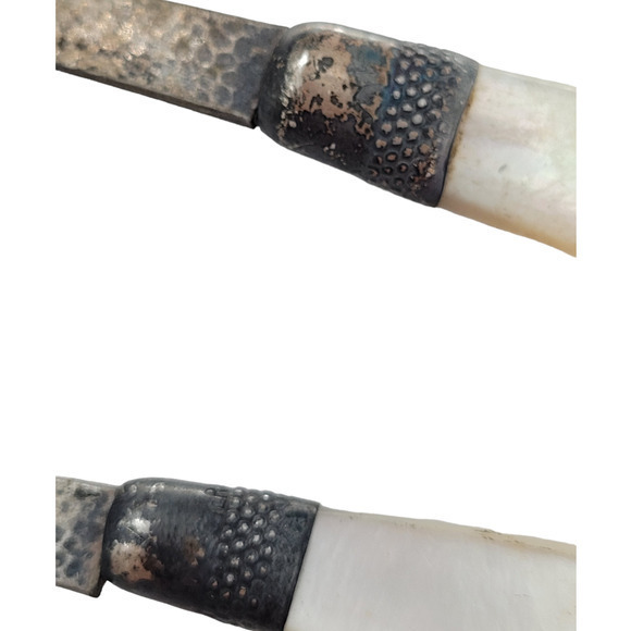 Continental‎ MFG Co NY Silver Serving Ladle and Fork Mother Pearl Handle Set - Picture 5 of 10